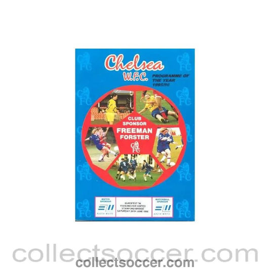 1996 - Chelsea Ladies XI v Manchester United Ladies XI official programme 29/06/1996 atChelsea - Collect Soccer