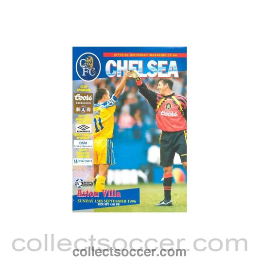 1996 - Chelsea v Aston Villa official programme 15/09/1996 Carling Premiership