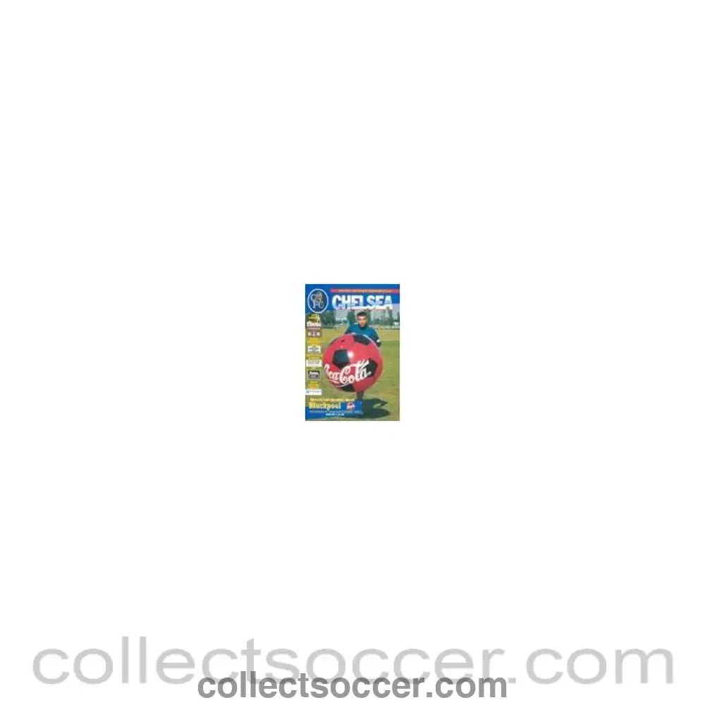 1996 - Chelsea v Blackpool official programme 25/09/1996 Coca Cola Cup - Collect Soccer