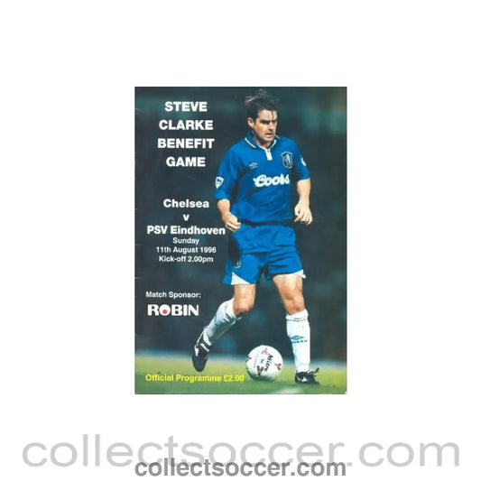 1996 - Chelsea v Eindhoven official programme 11/08/1996 Steve Clarke Benefit Game
