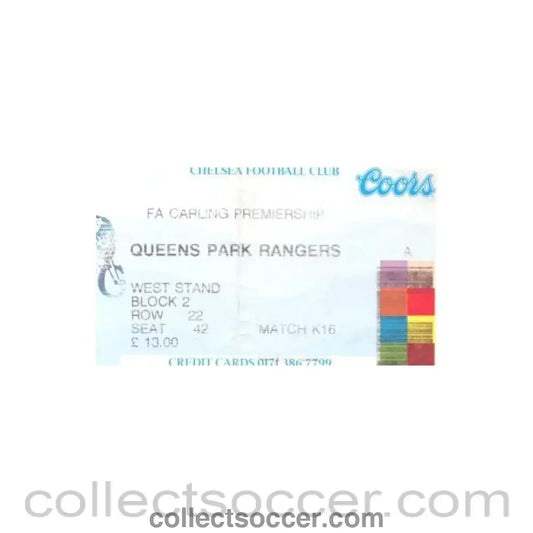 1996 - Chelsea v Queen’s Park Rangers ticket 23/03/1996