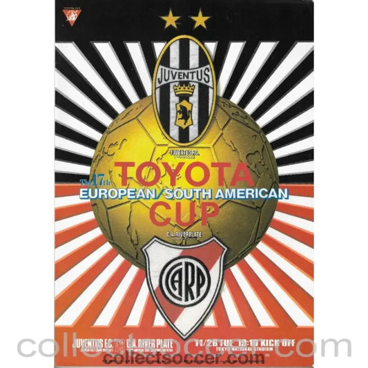 1996 Club World Cup / Toyota Cup Juventus v River Plate Football Programme - Collect Soccer