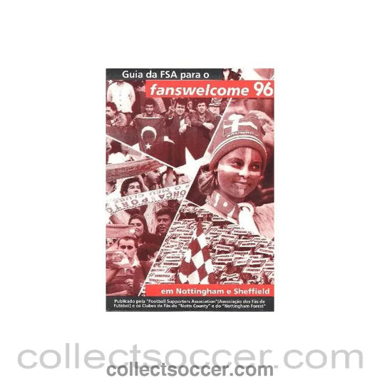 1996 - Euro 1996 in England - Guide to Nottingham and Sheffield during the Games - Collect Soccer