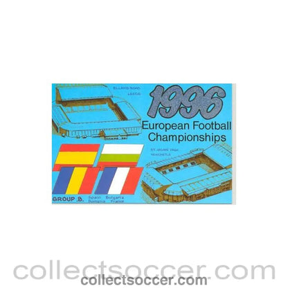 1996 - European Championship 1996 in England - Group B postcard