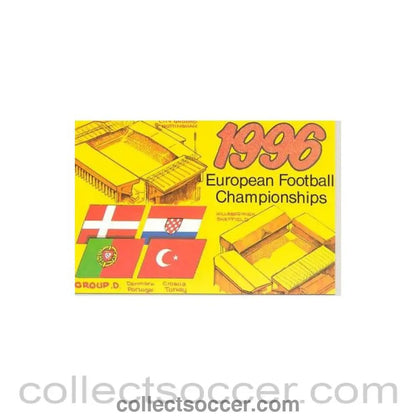 1996 - European Championship 1996 in England - Group D postcard - Collect Soccer