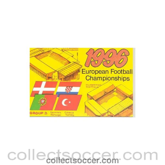1996 - European Championship 1996 in England - Group D postcard