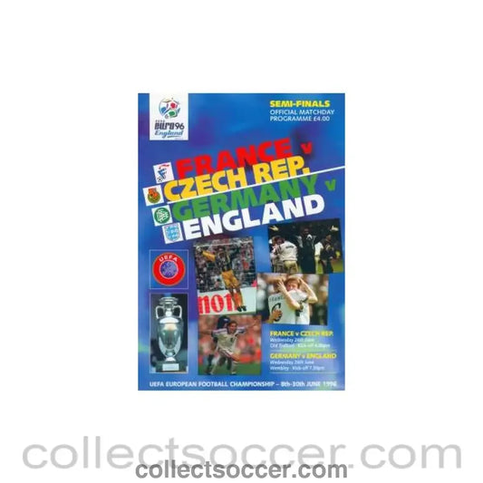 1996 European Championship Semi Finals Official Programme