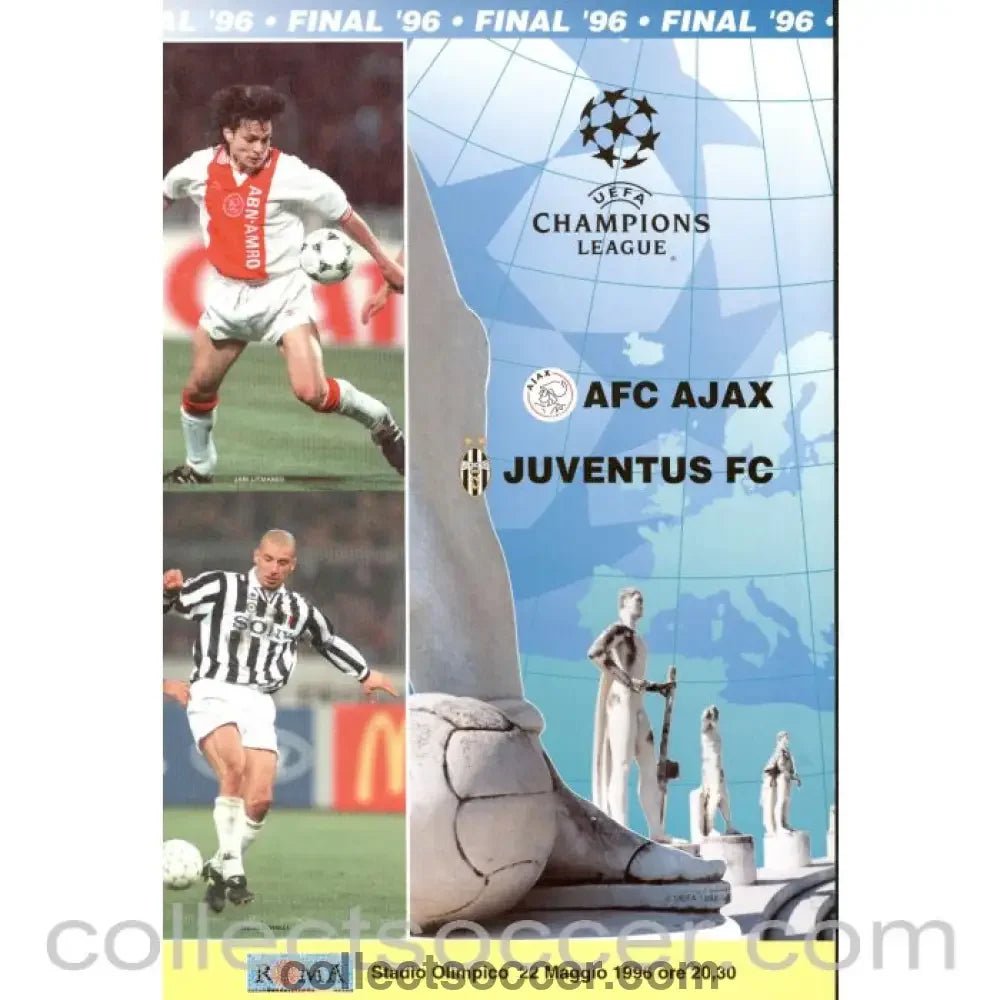 1996 European Cup Final Programme Ajax v Juventus Probable VIP Issue - Collect Soccer