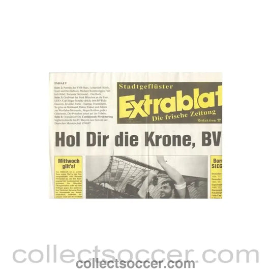 1996 - Extrablatt - German newspaper covering Bayerm Munich winning the German Football Championship 1996-1997