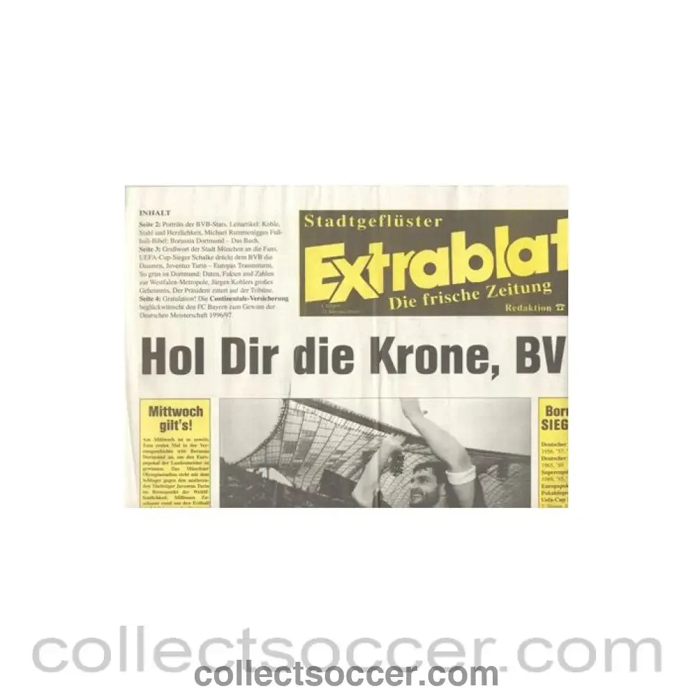 1996 - Extrablatt - German newspaper covering Bayerm Munich winning the German Football Championship 1996-1997