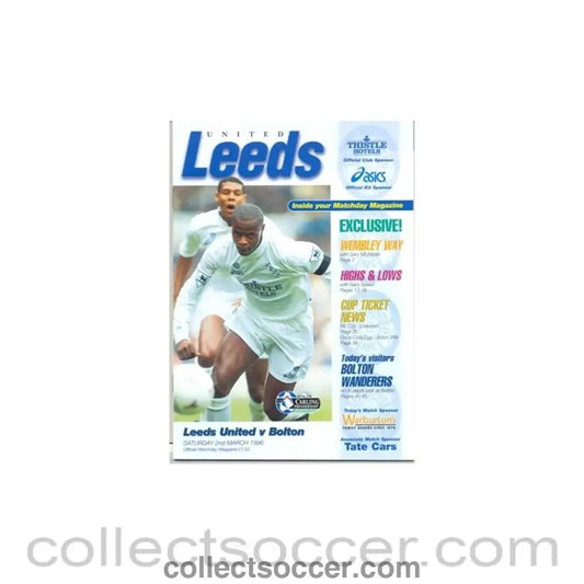 1996 - Leeds United v Bolton official programme 02/03/1996 - Collect Soccer