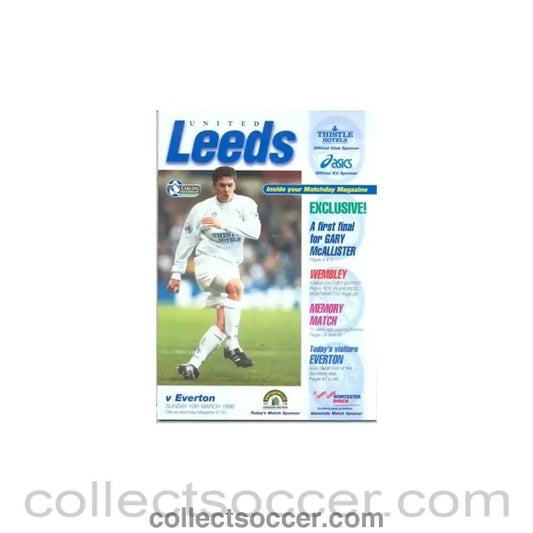 1996 - Leeds United v Everton official programme 10/03/1996 - Collect Soccer