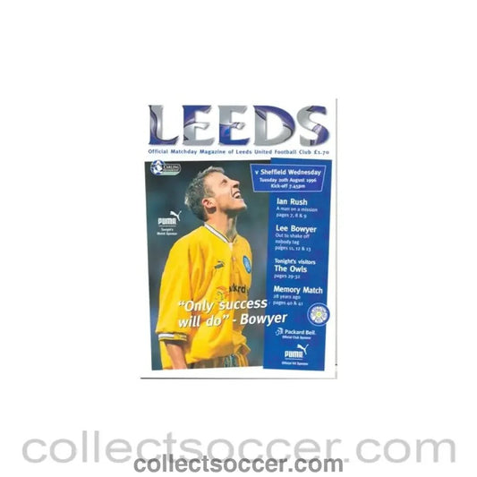 1996 - Leeds United v Sheffield Wednesday official programme 20/08/1996 - Collect Soccer