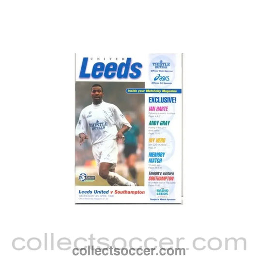 1996 - Leeds United v Southampton official programme 03/04/1996 - Collect Soccer