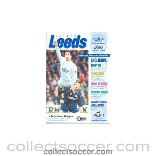 1996 - Leeds United v Tottenham Hotspur official programme 02/05/1996 - Collect Soccer