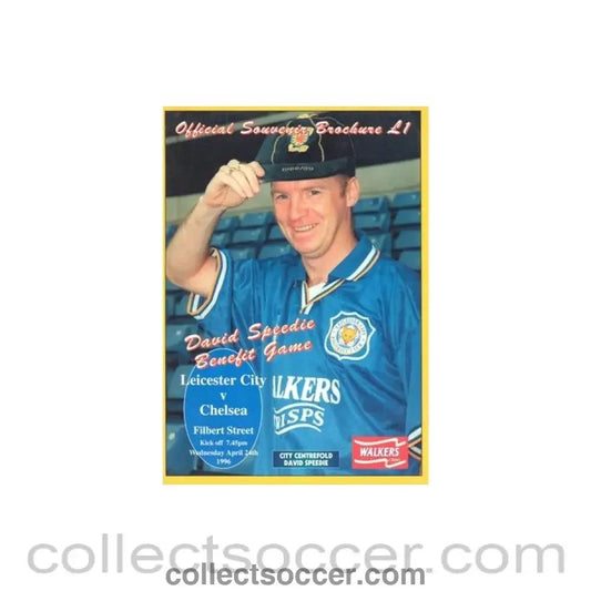 1996 - Leicester City v Chelsea official programme 24/04/1996 David Speedie Benefit Game - Collect Soccer