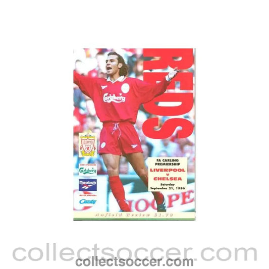 1996 - Liverpool vChelsea official programme 21/09/1996 Carling Premiership - Collect Soccer