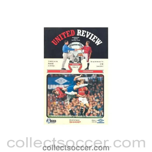 1996 - Manchester United v Arsenal official programme 16/11/1996 F.A. Carling Premiership - Collect Soccer