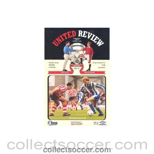 1996 - Manchester United vChelsea official programme 02/11/1996 Carling Premiership - Collect Soccer