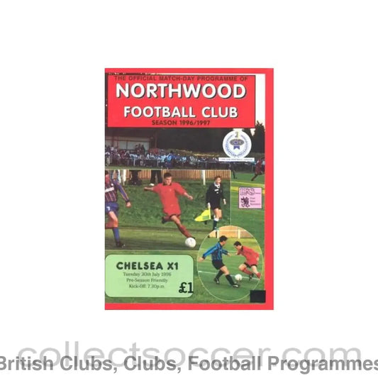 1996 - Northwood vChelsea XI official programme 30/07/1996 Pre-Season Friendly Match