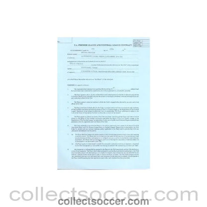 1996 - Premier League And Football League Player Contract between Kevin Mark Tyrell and Wigan Athletic of 25/04/1996 - Collect Soccer
