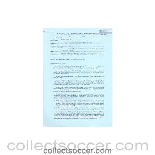 1996 - Premier League And Football League Player Contract between Kevin Mark Tyrell and Wigan Athletic of 25/04/1996