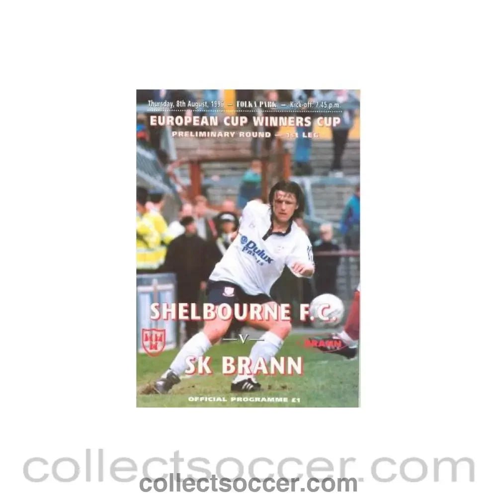 1996 - Shelbourne v Brann Norway official programme 08/08/1996 Cup Winners Cup - Collect Soccer