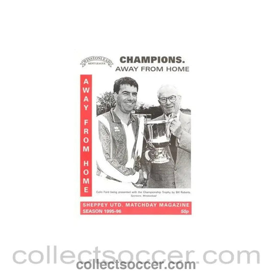 1996 - Sheppey United v Dartford official programme 02/03/1996 Kent League - Collect Soccer