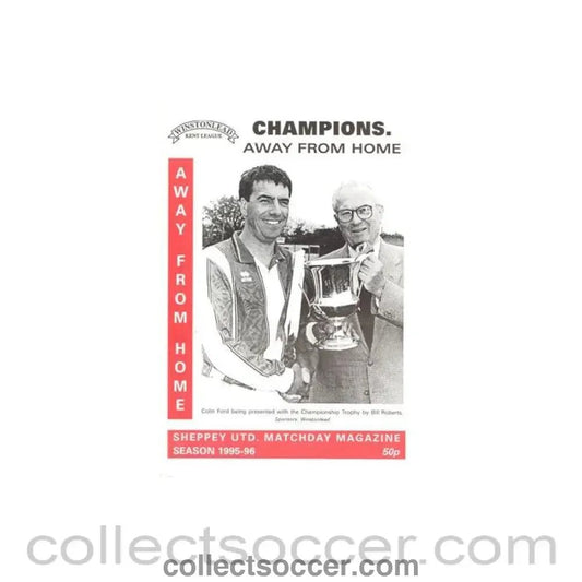 1996 - Sheppey United v Slade Green official programme 16/03/1996 Kent League - Collect Soccer