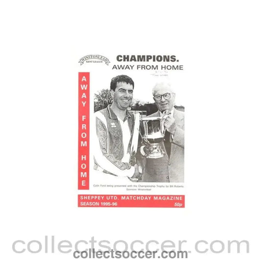 1996 - Sheppey United v Tunbridge Wells official programme 06/01/1996 Kent League - Collect Soccer