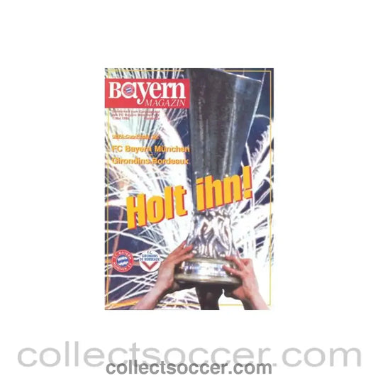 1996 UEFA Cup Final Official Programme Bayern Munich v Girondins Bordeaux 01/05/1996
