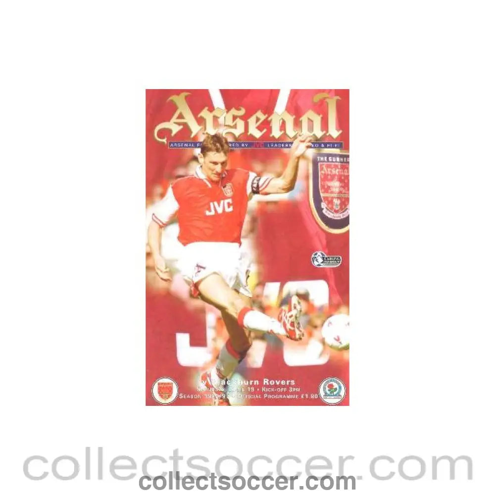 1997 - Arsenal v Blackburn Rovers official programme 19/04/1997 Carling Premiership