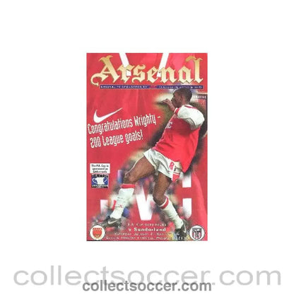 1997 - Arsenal v Sunderland official programme 04/01/1997