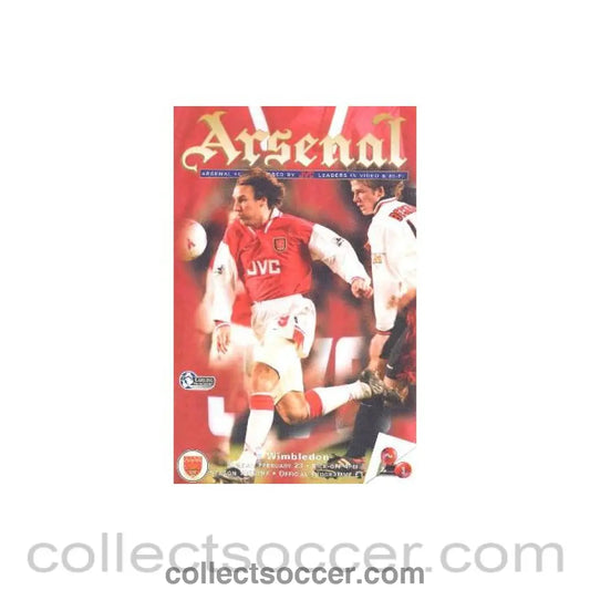 1997 - Arsenal v Wimbledon official programme 23/02/1997 Carling Premiership