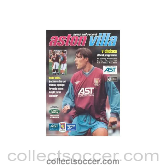1997 - Aston Villa vChelsea official programme 01/11/1997