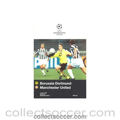 1997 - Borussia Dortmund v Manchester United official programme 09/04/1997 Champions League - Collect Soccer
