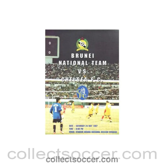1997 - Brunei National Team v Chelsea official programme 25/05/1997