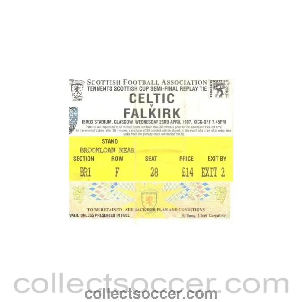 1997 - Celtic v Falkirk ticket 23/04/1997 Scottish Cup