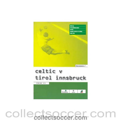 1997 - Celtic v Tirol Innsbruck official programme 26/08/1997 UEFA Cup - Collect Soccer