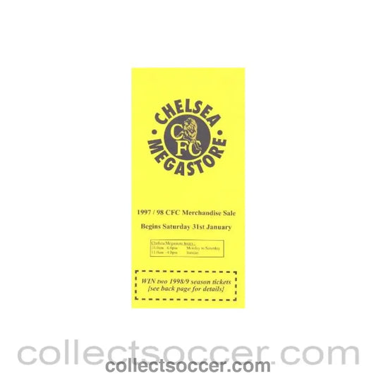 1997 - Chelsea Merchandise leaflet of Season 1997-1998