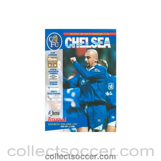 1997 - Chelsea v Arsenal official programme 05/04/1997 Carling Premiership