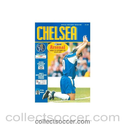 1997 - Chelsea v Arsenal official programme 21/09/1997 - Collect Soccer