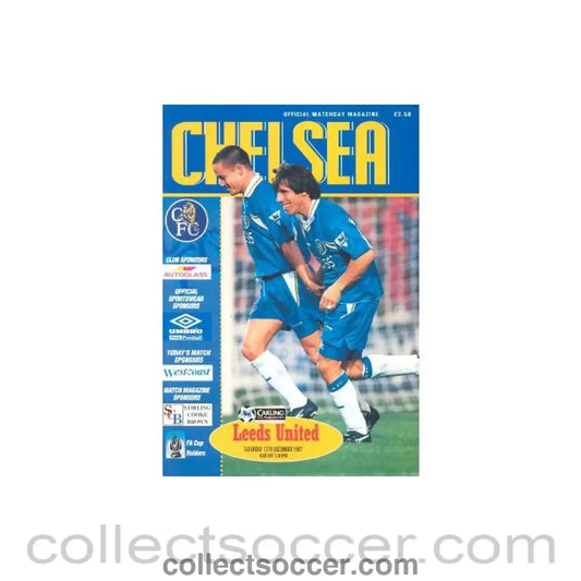1997 - Chelsea v Leeds United official programme 13/12/1997