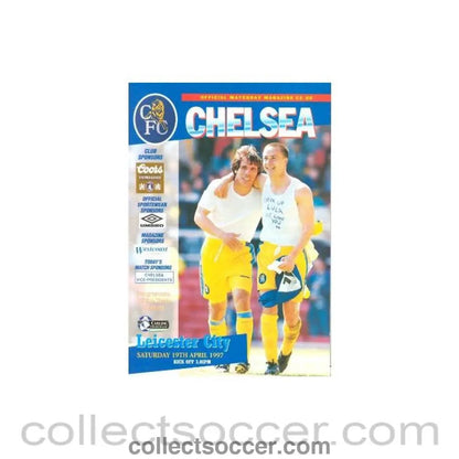 1997 - Chelsea v Leicester City official programme 19/04/1997 Carling Premiership - Collect Soccer