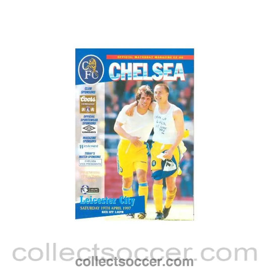 1997 - Chelsea v Leicester City official programme 19/04/1997 Carling Premiership