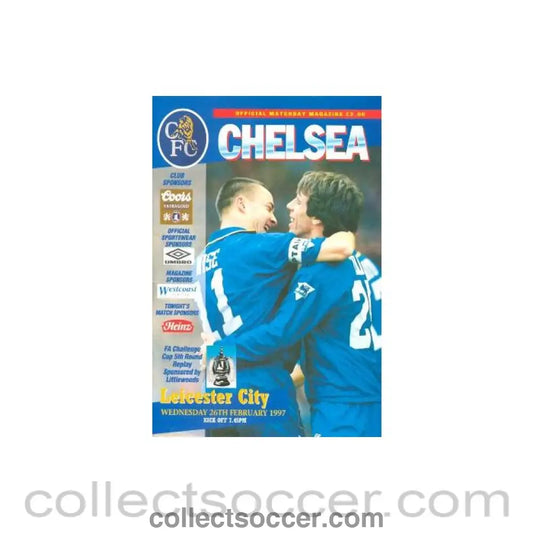 1997 - Chelsea v Leicester City official programme 26/02/1997 F.A. Cup
