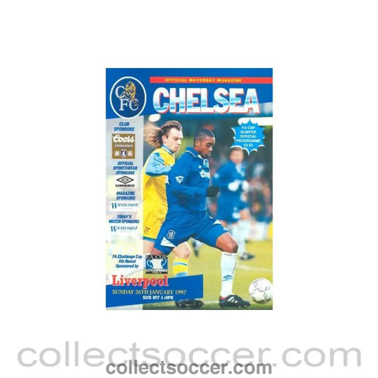 1997 - Chelsea v Liverpool official programme 26/01/1997 F.A. Cup