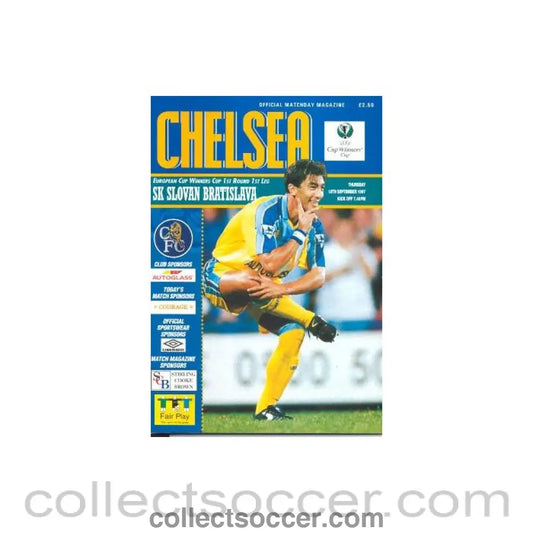 1997 - Chelsea v Slovan Bratislava official programme 18/09/1997