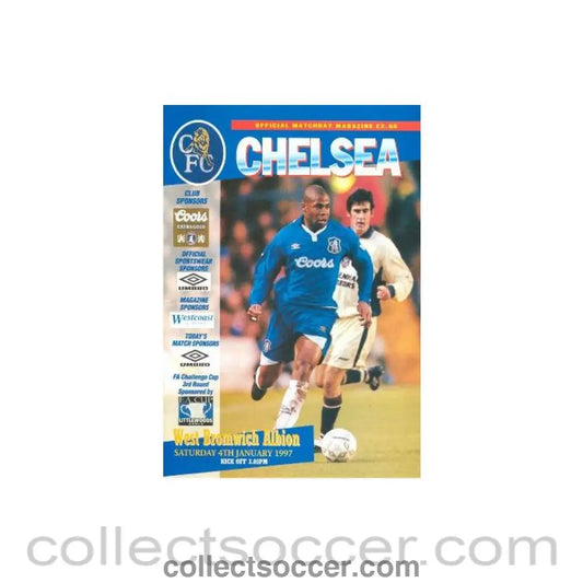 1997 - Chelsea v West Bromwich Albion official programme 04/01/1997 F.A. Cup