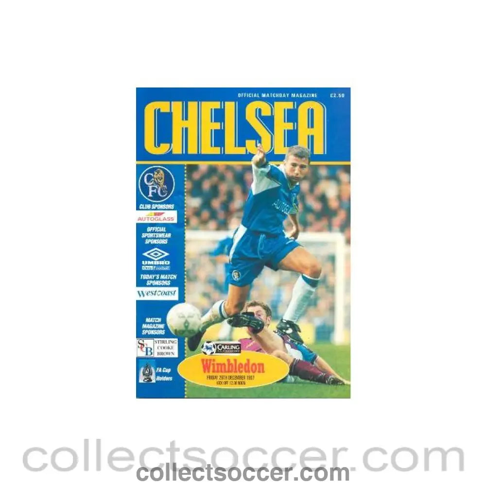 1997 - Chelsea v Wimbledon official programme 26/12/1997